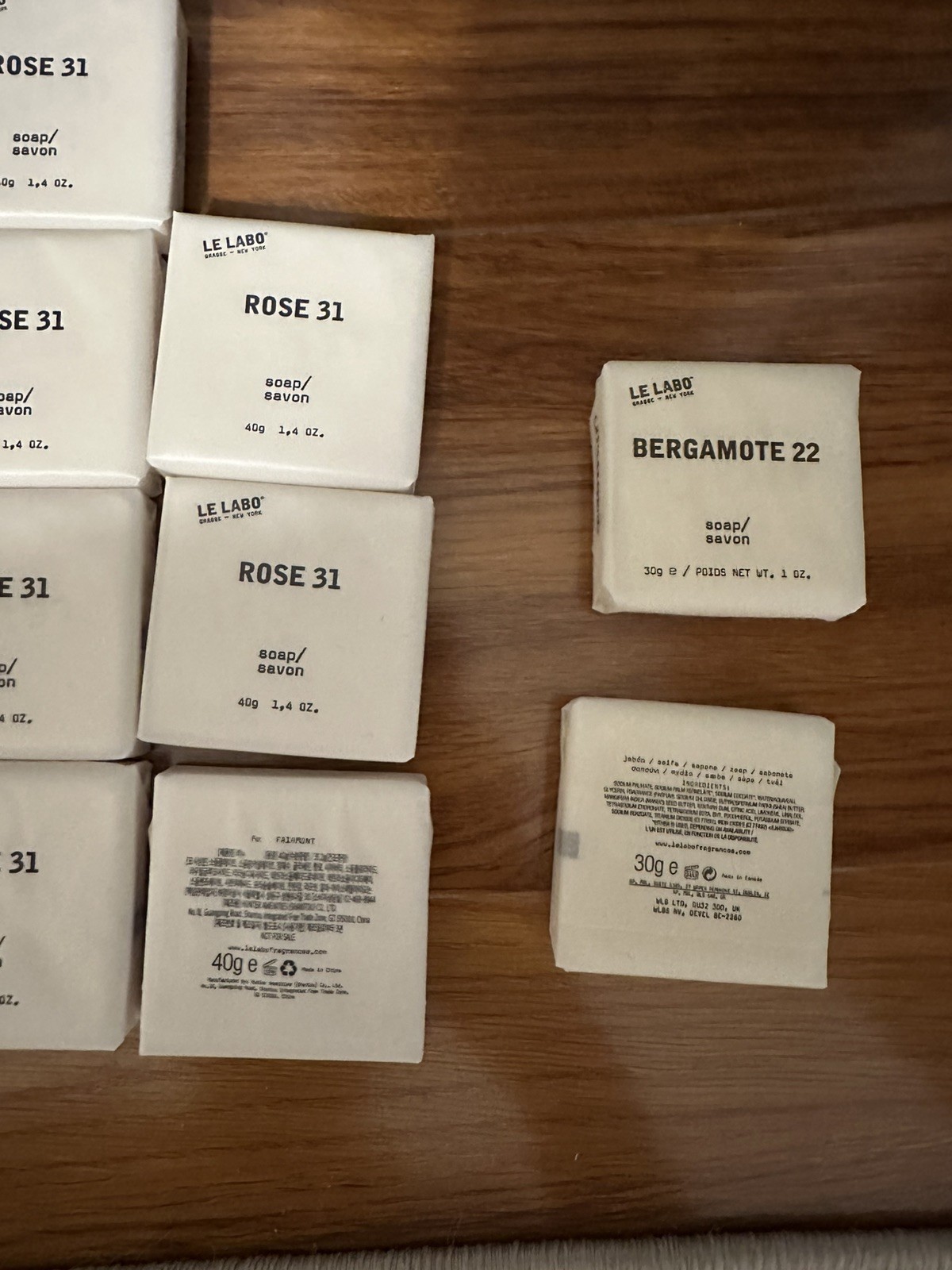 Le Labo Soap 10 Bars Rose 31 and 2 Bars Bergamote 22