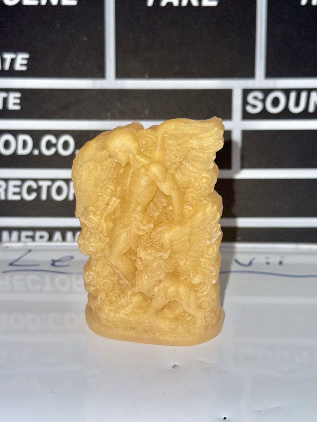Golden Angel and Lion Wing Soap Bar Handmade Natural Soap (Protection) Vanilla