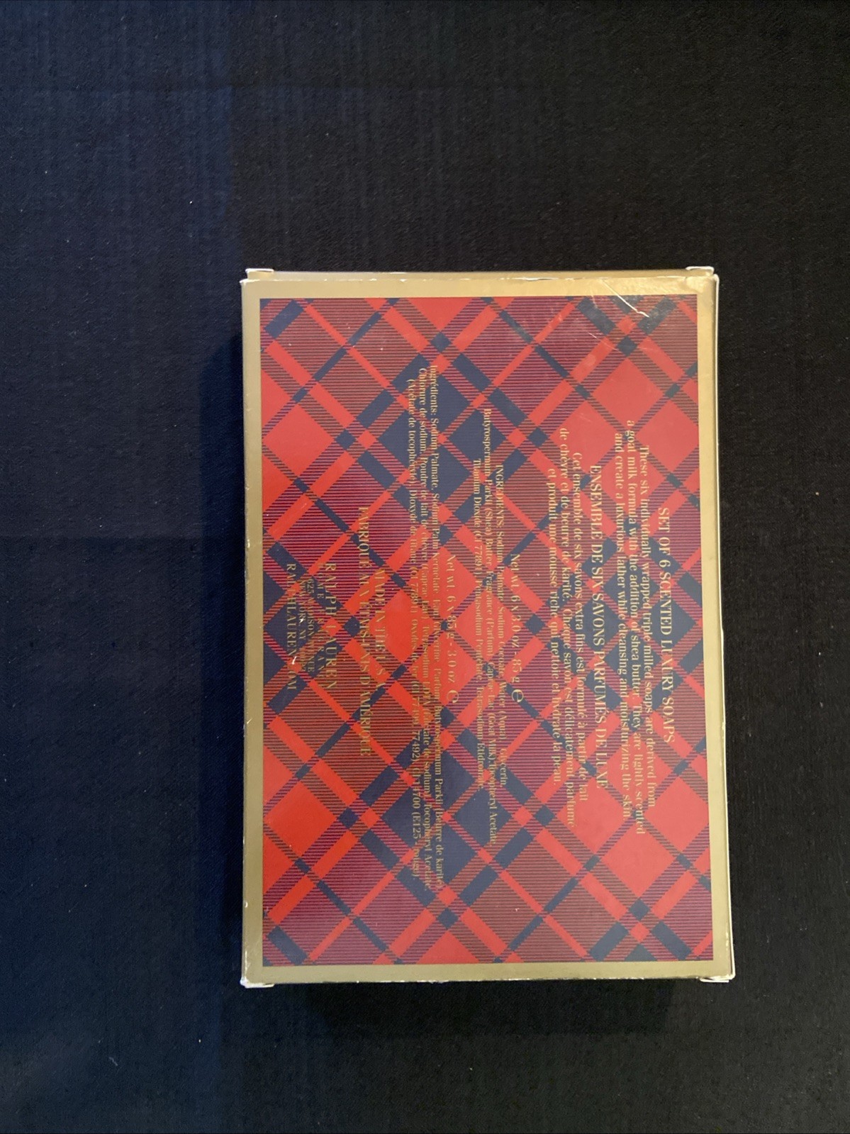 RALPH LAUREN SET OF 6 Holiday Wreath Scented Luxury Soaps New Vtg 2.9oz