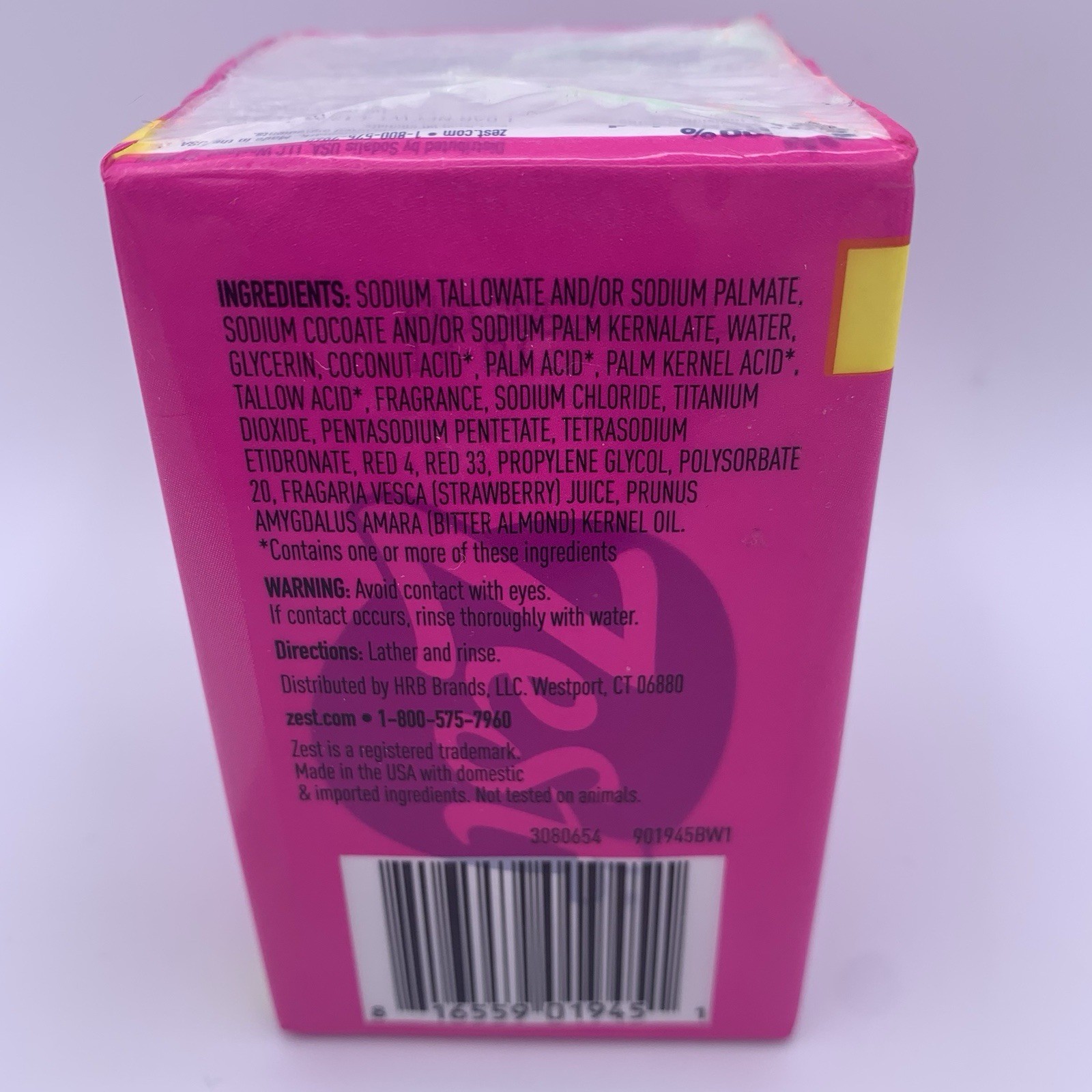 Zest Indulgence Moisturizing Bar Soap Lush Orchid & Almond Oil 2 Bars 4.12oz