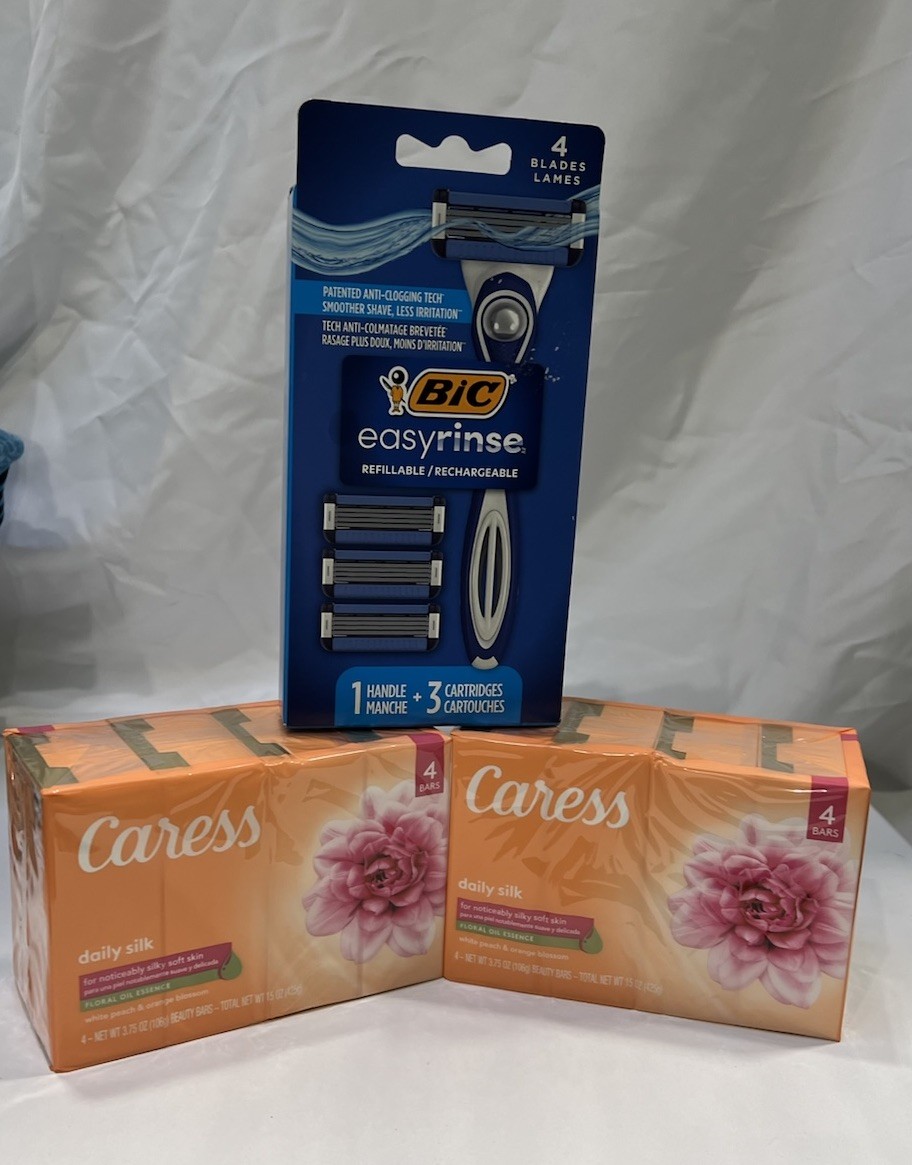 2x 4-Pack Caress Beauty Bars – White Peach & Orange Blossom Daily Silk – NEW
