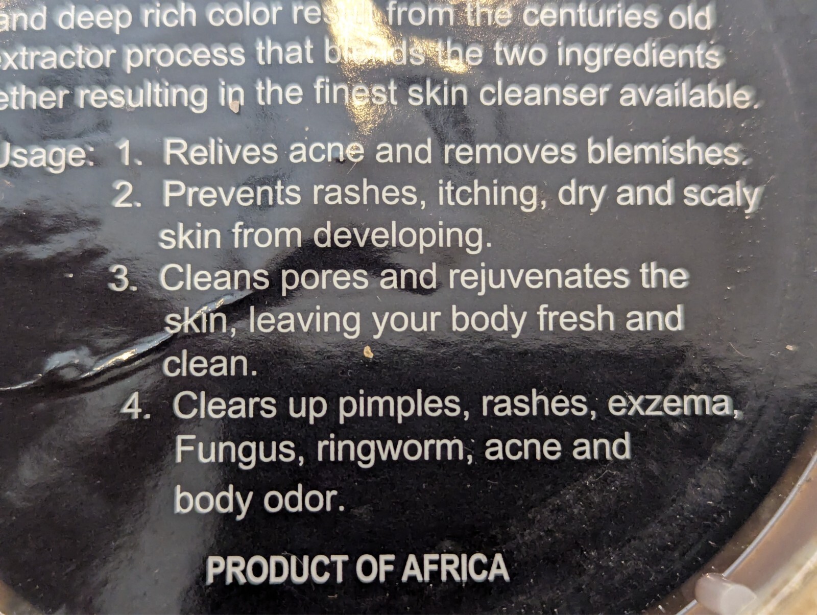 African Black Soap Paste Raw 100% Natural 8 oz container