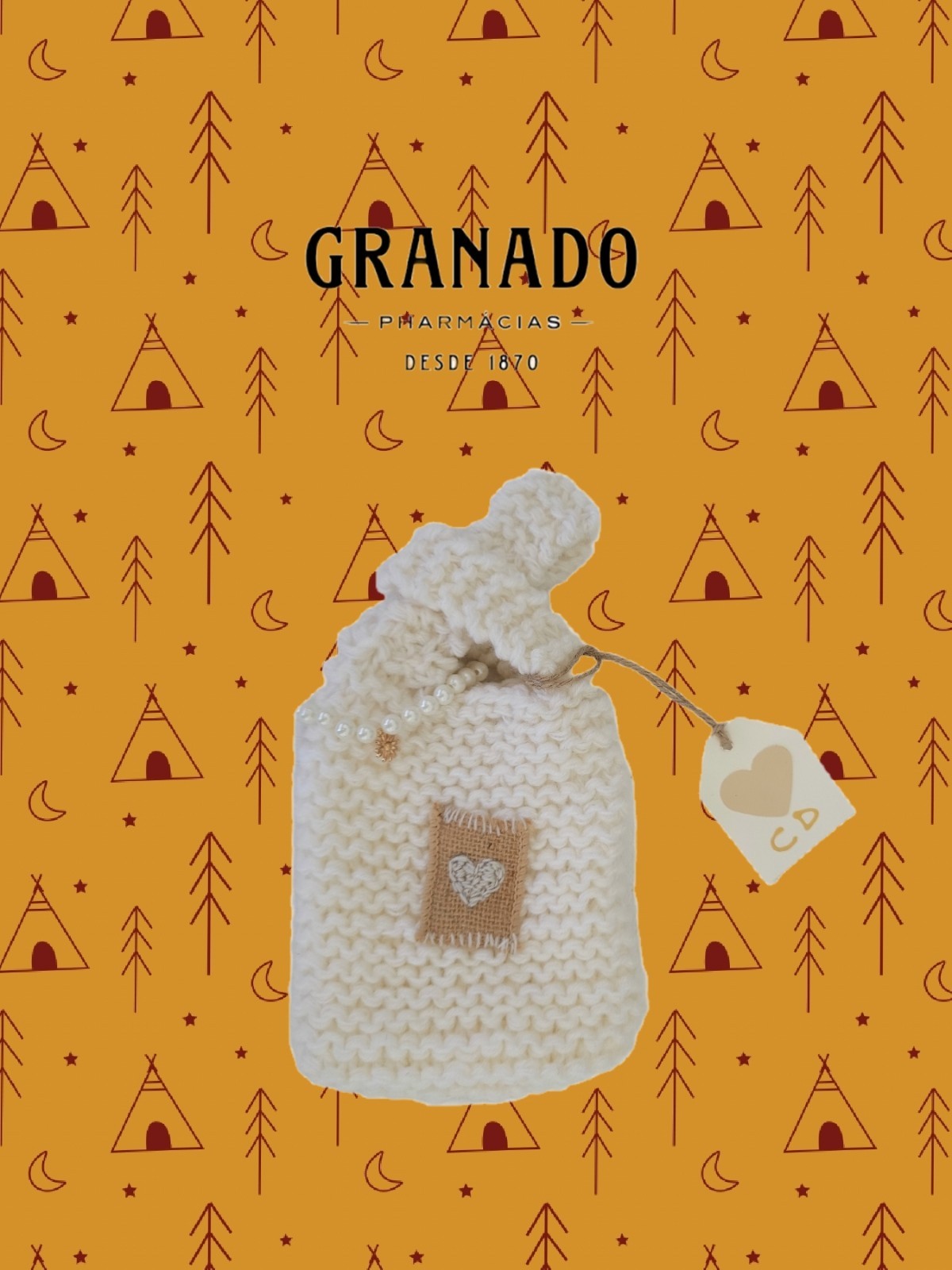 2 Brazil Granado Lavender Glycerin Soap Handmade Knitted Bag and Pearl Bracelet