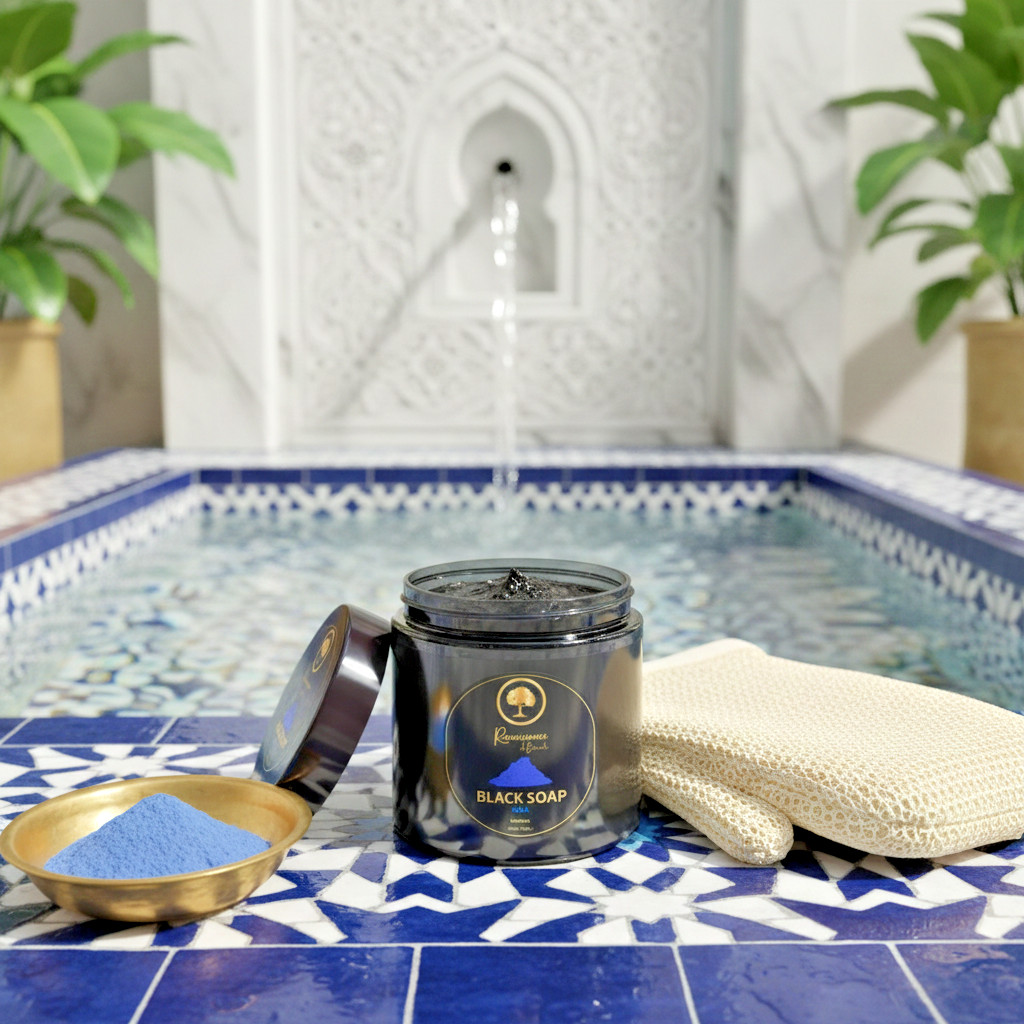 Renaissance de Beaute~Nila 💙 Black Soap for Deep Purification for a Hammam Glow