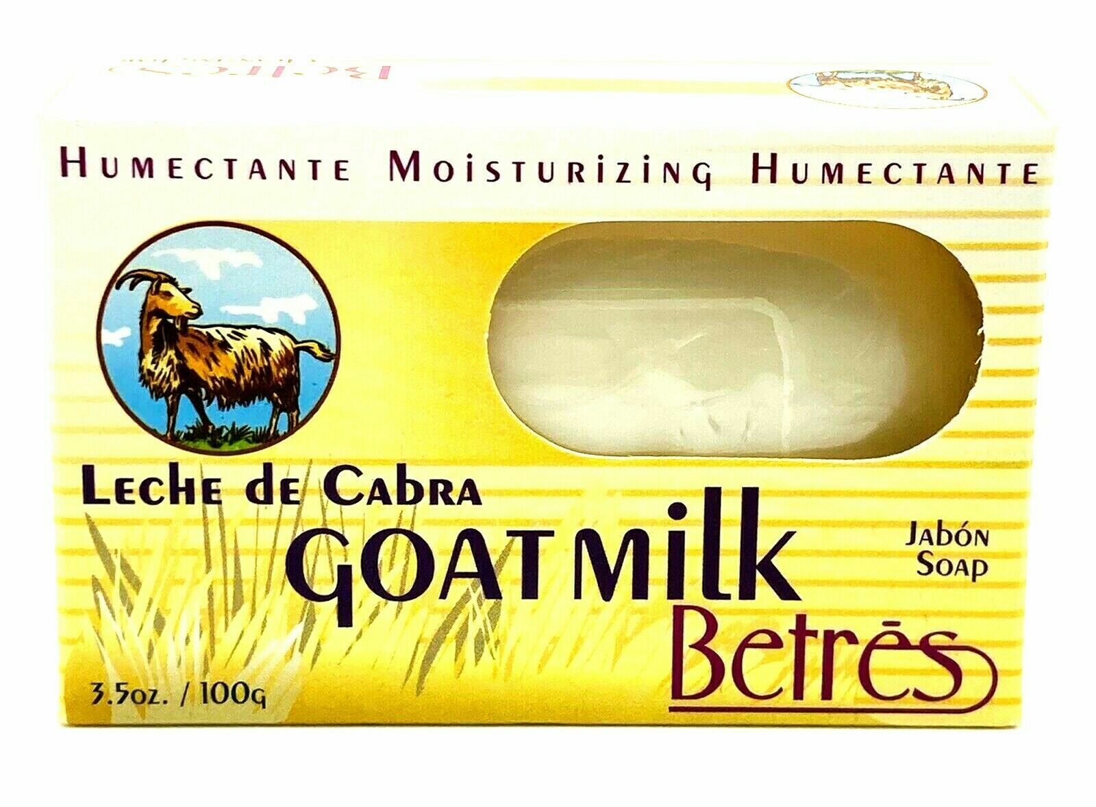 Betres Goat Milk Moisturizing Bar Soap 3.5 oz – Choose Quantity