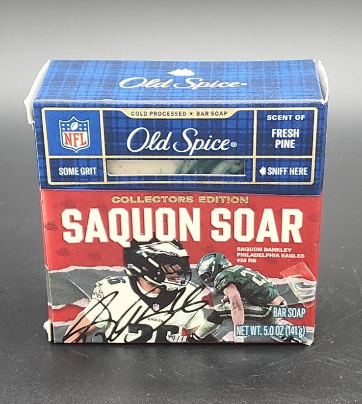 Old Spice Saquon Soar Bar Soap Fresh Pine Collector’s Edition 5 oz NEW!