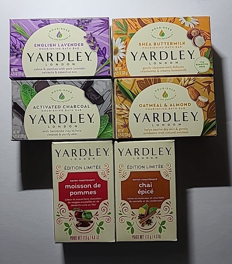 S12*BRAND NEW*6 PCs SET Yardley Bar Soaps