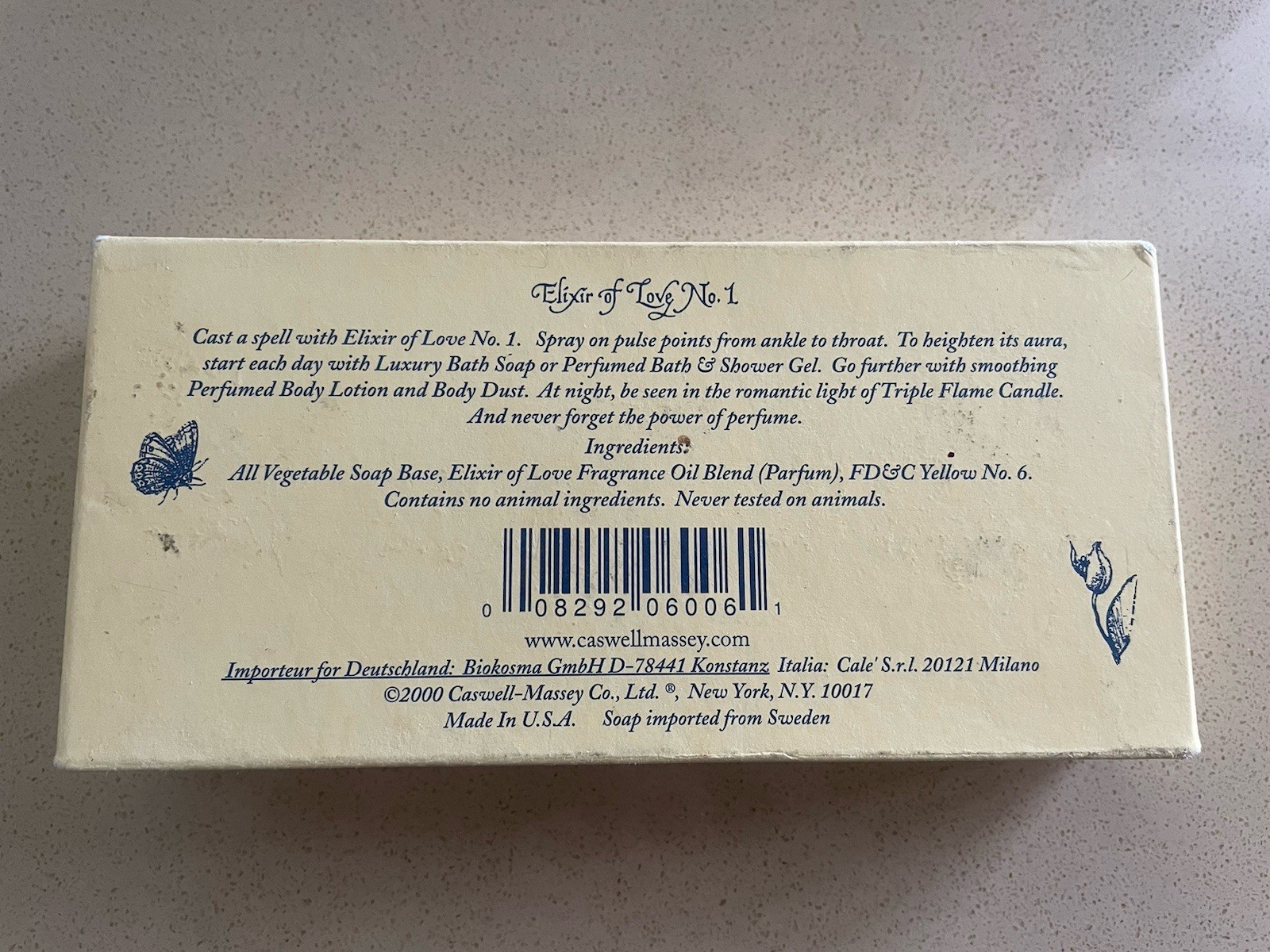 Vintage Caswell Massey Elixir of Love No.1 Perfumed Soap 2 Bars With Box Y2k