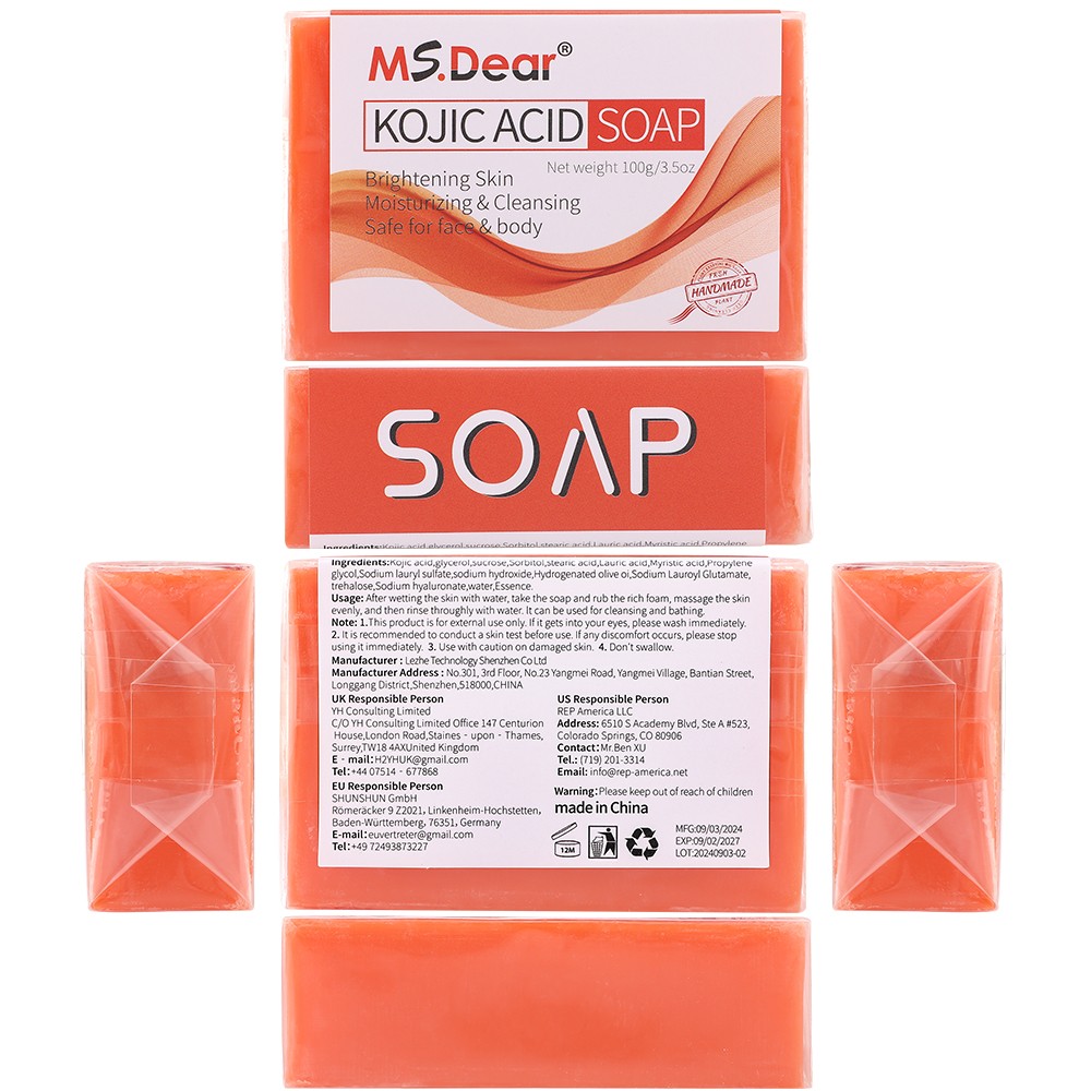 3X Kojic Acid Soap Dark Spot Whitening Turmeric Skin Bleaching Lightening 100G