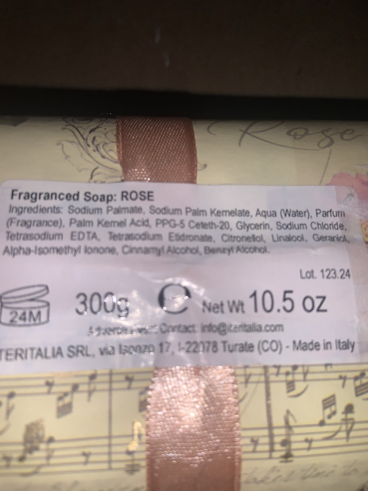 5x Sapone Original Rose Scented 10.5 Oz Soap Bars