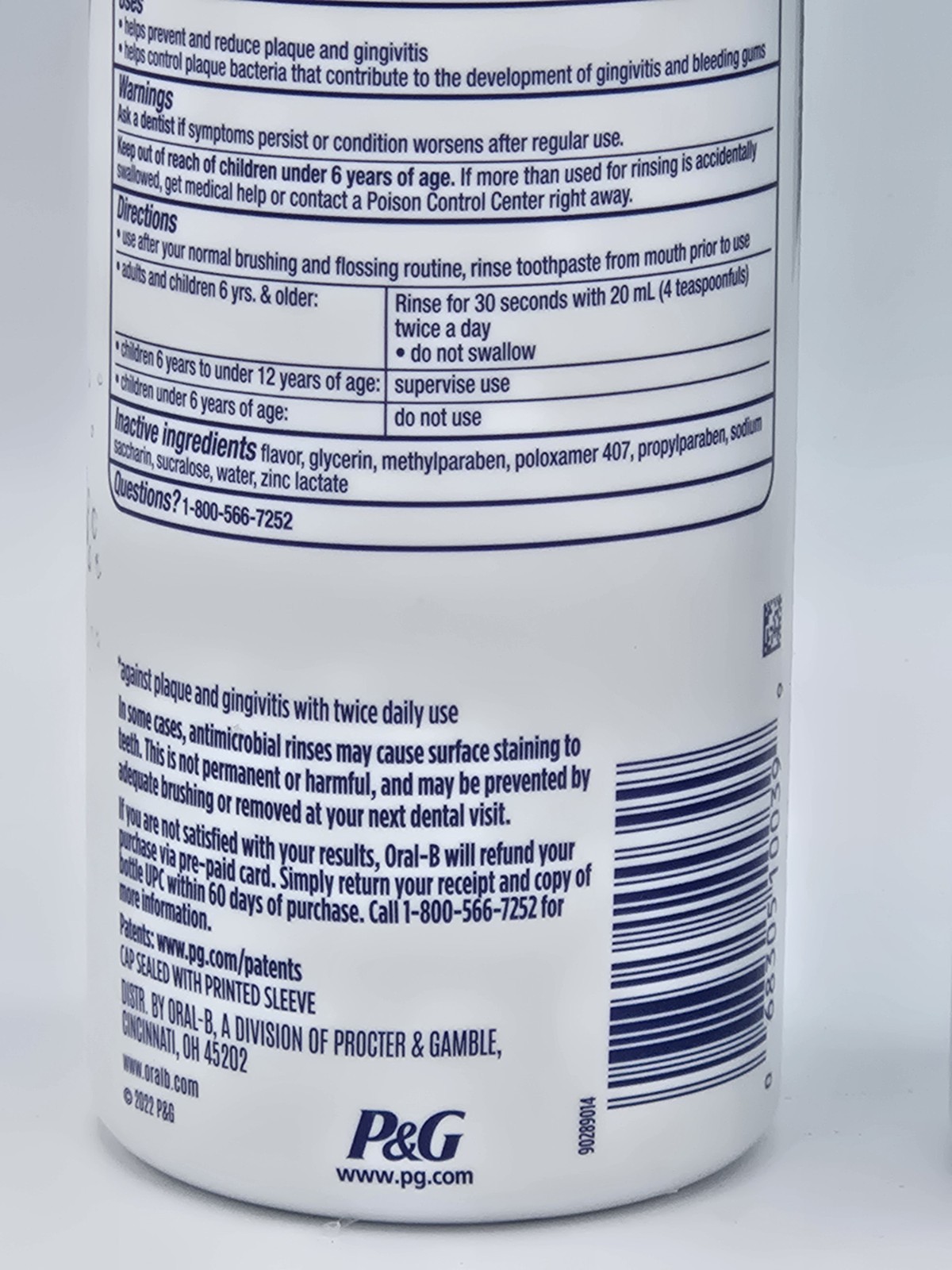 Oral-B Gum Detoxify Oral Rinse – Mild Mint – 2 Pack- 16 Fl Oz Each- Expires 7/27