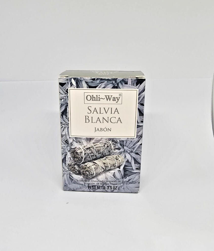 JABON SALVIA BLANCA / WHITE SAGE SOAP ALEJA LAS MALAS ENERGIAS LIMPIA MALA VIBRA