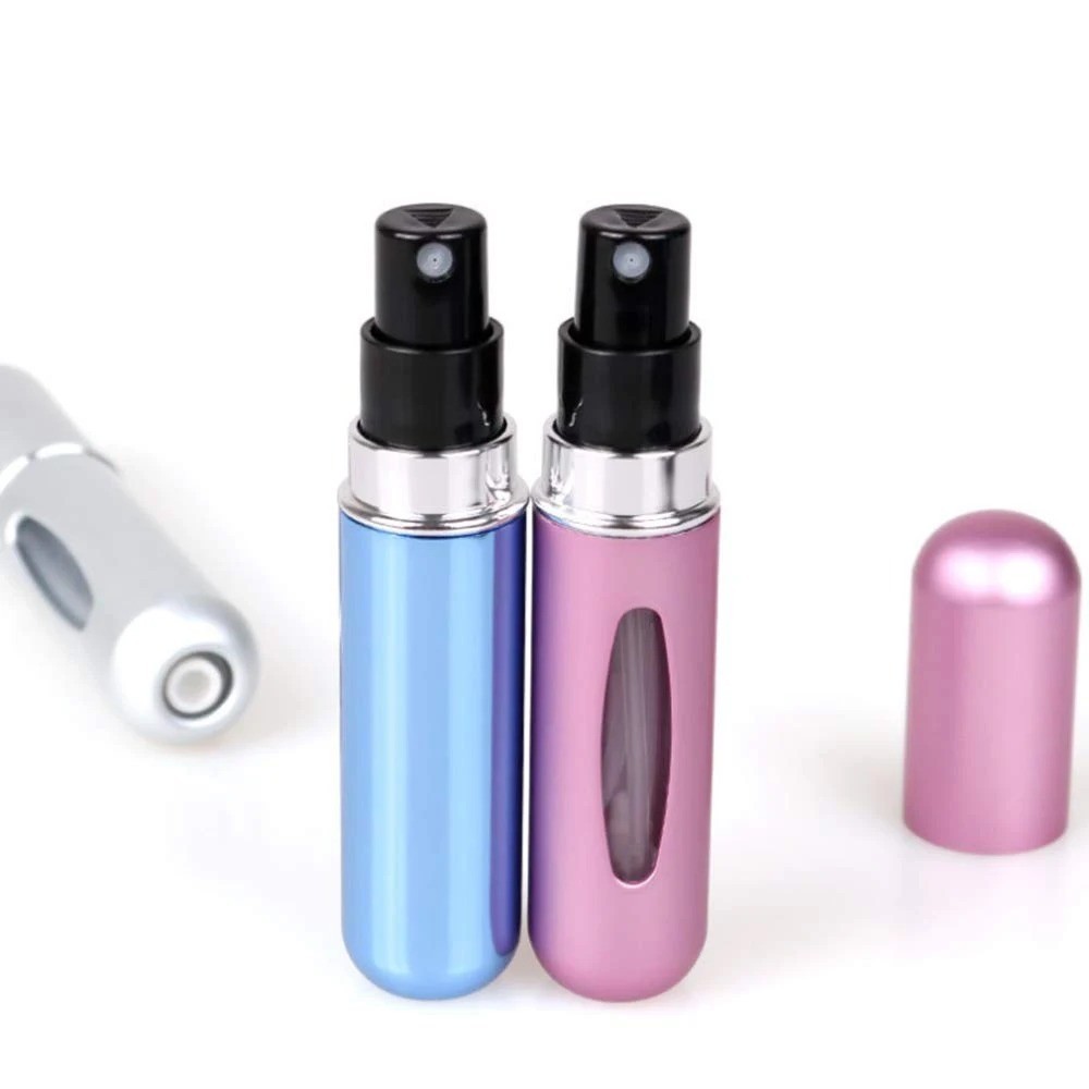 1Pcs Mini Travel Perfume Atomizer Bottle Spray Pump Case Refillable Portable