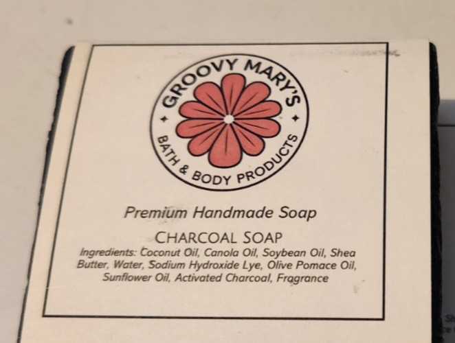 Soap Activated Charcoal Soap -2 Bars of Premium Handmade Bar Soap-Groovy Mary ‘s