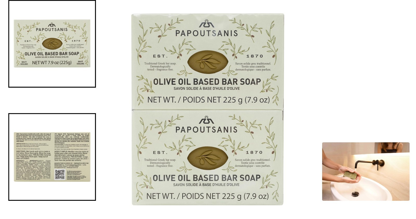 Dermatologically Tested Greek Olive Oil Soap – Hypoallergenic Bars for All Ages