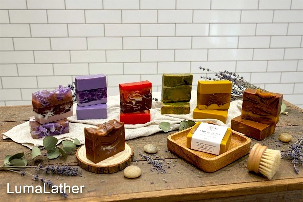 LumaLather Handmade Soap Gift Set of 6 Save 10%|Artisan Moisturizing Bath Soap