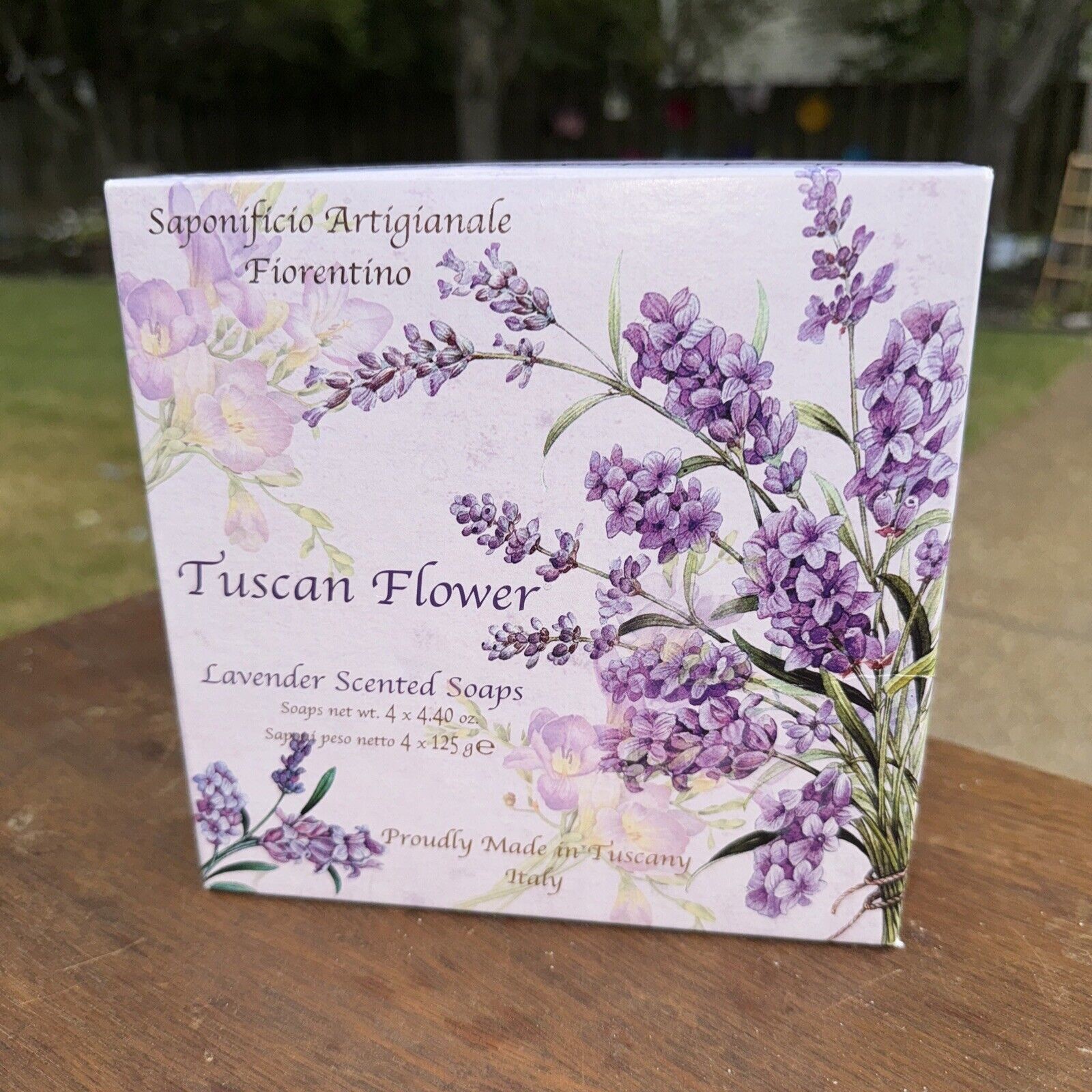Tuscan Flower Lavender Scented Soap Artigianale Fiorentino Set Of 4