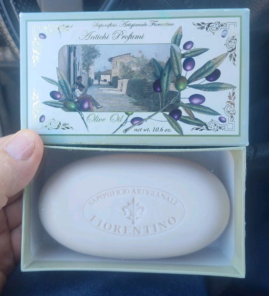 New Fine Florentine Soap ‘Anticht Profumi’ Made In Italy 10.6 Oz Bar Olive Oil