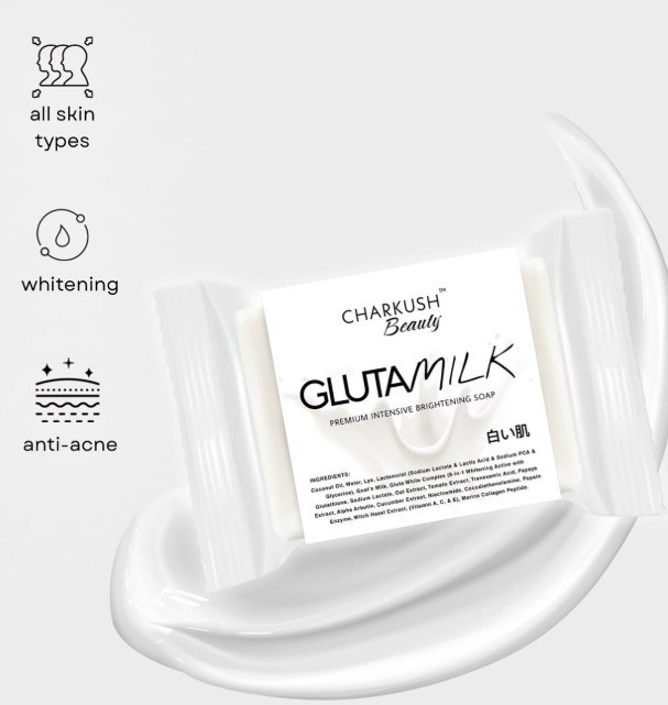 3 pcs GLUTAMILK SOAP by charkush beauty (US Seller)
