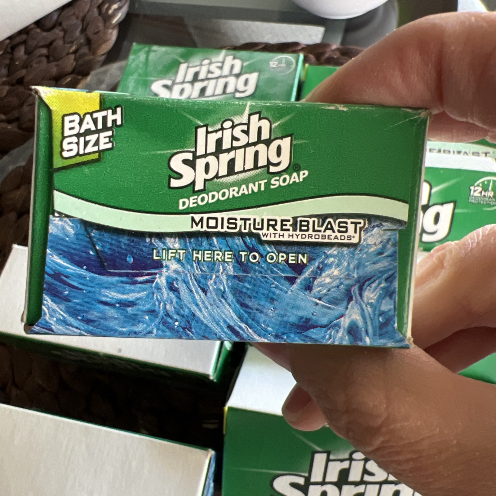 9 Irish Spring Bar Soaps Moisture Blast Deodorant 4 Oz Original No Flax Seed NOS