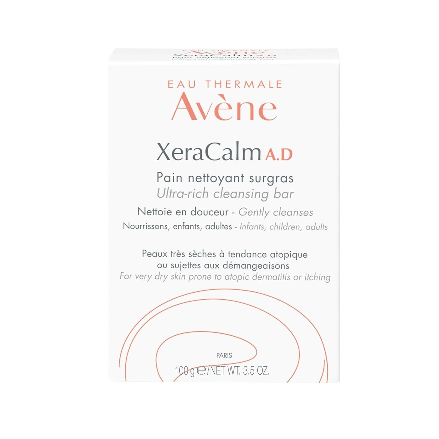 brand Avène Xercalm A.D Ultra-Rich Cleansing Bar for Atopic Dermatitis, Eczem…