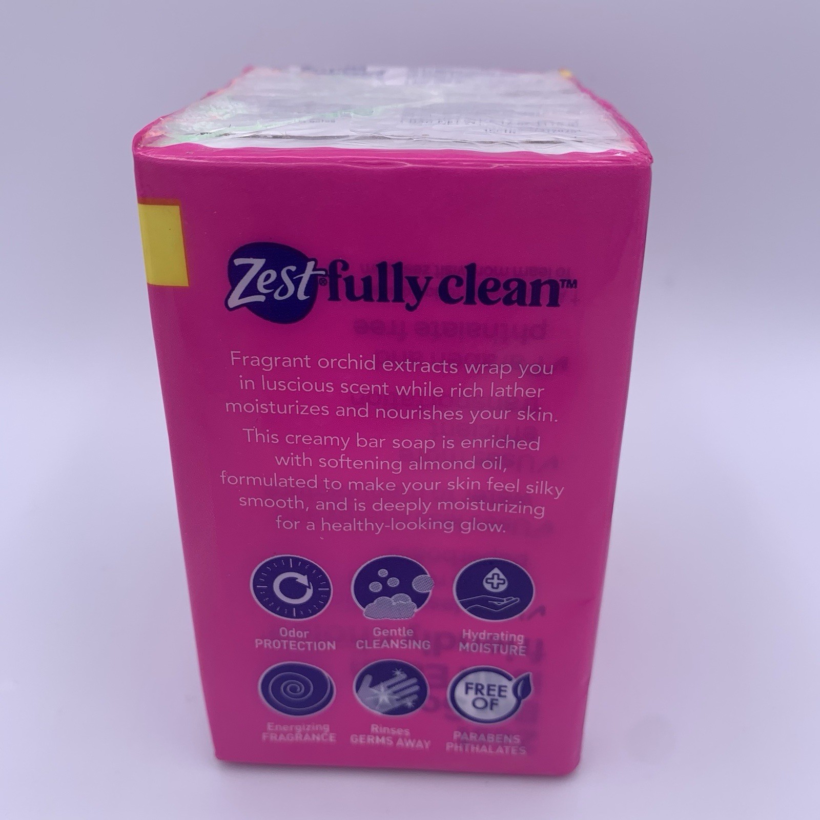 Zest Indulgence Moisturizing Bar Soap Lush Orchid & Almond Oil 2 Bars 4.12oz
