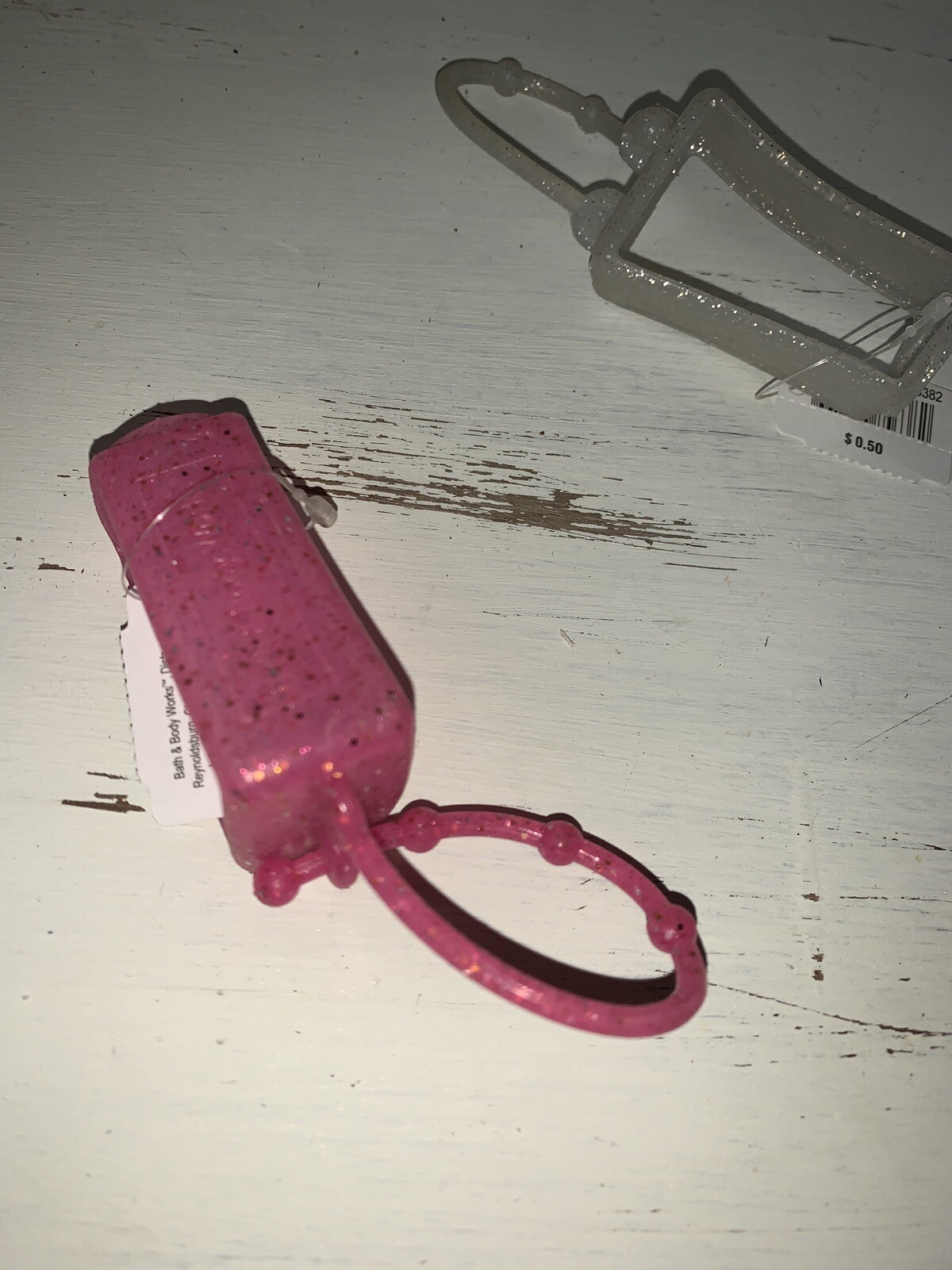 New BATH BODY WORK Gel Purse Holder Lot Pink white Glitter Org 6.50 Each ❤️tw11j
