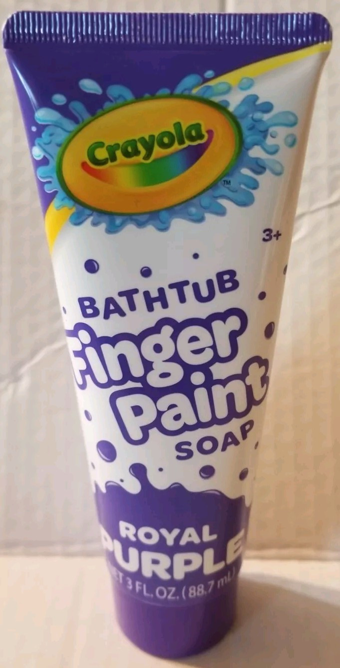 5PC SET: Crayola Bathtub Finger Paint Soap Kids 3oz: Blue Red Green Pink Purple