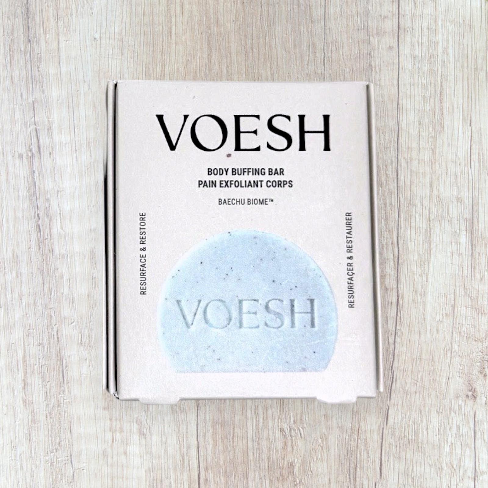 VOESH Body Buffing Bar for KP Bumps/Skin Texture AHA Exfoliating Body Scrub NEW