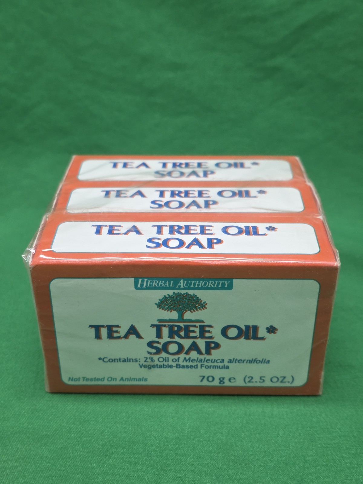 Tea Tree Soap Bar Natural Deep Cleansing Herbal Soap Body & Feet 3 2.5oz Bars