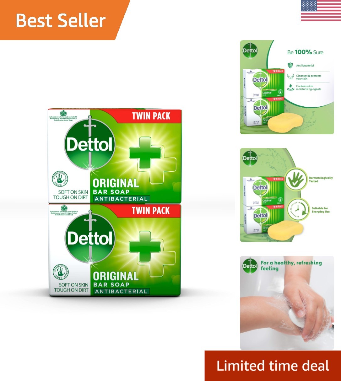 Luxurious Antibacterial Soap 100g Twin Pack – Moisturizing for All Skin Types