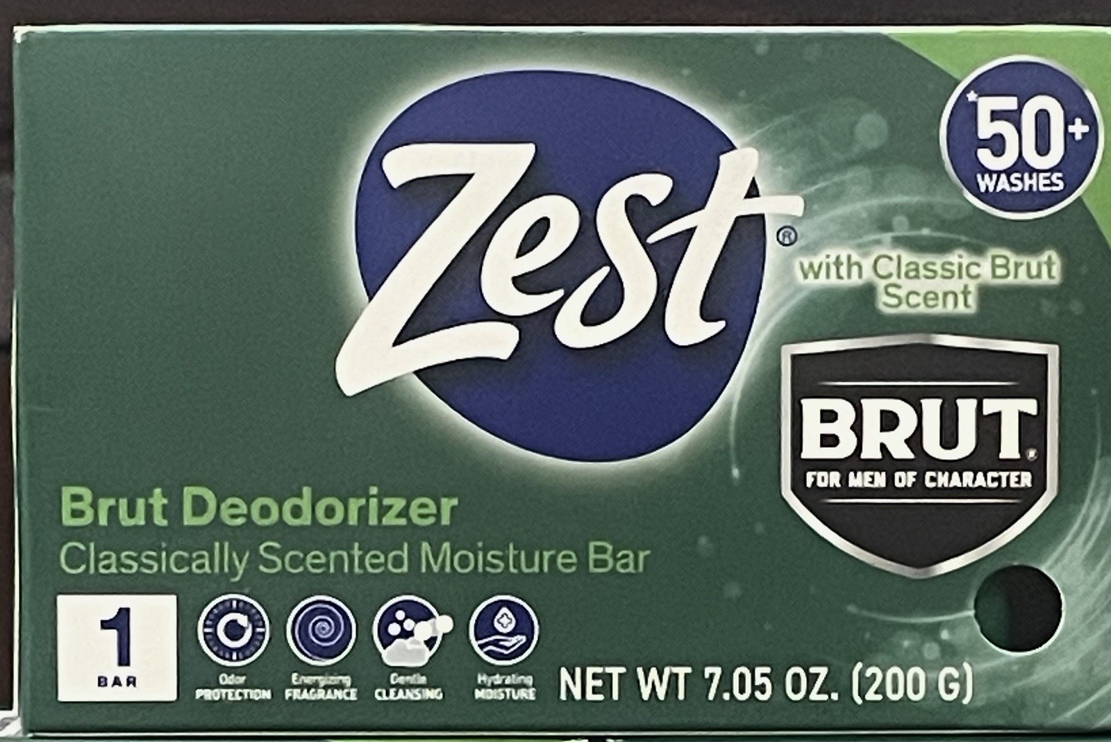 Zest Brut Deodorizer Classic Scent Moisture Bar Soap 7.05 oz. each Lot Of 6 New