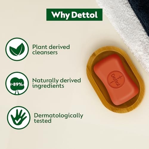 Dettol Original Bathing Soap Bar 100g Pack of 4 Germ Protection Skin Care FS