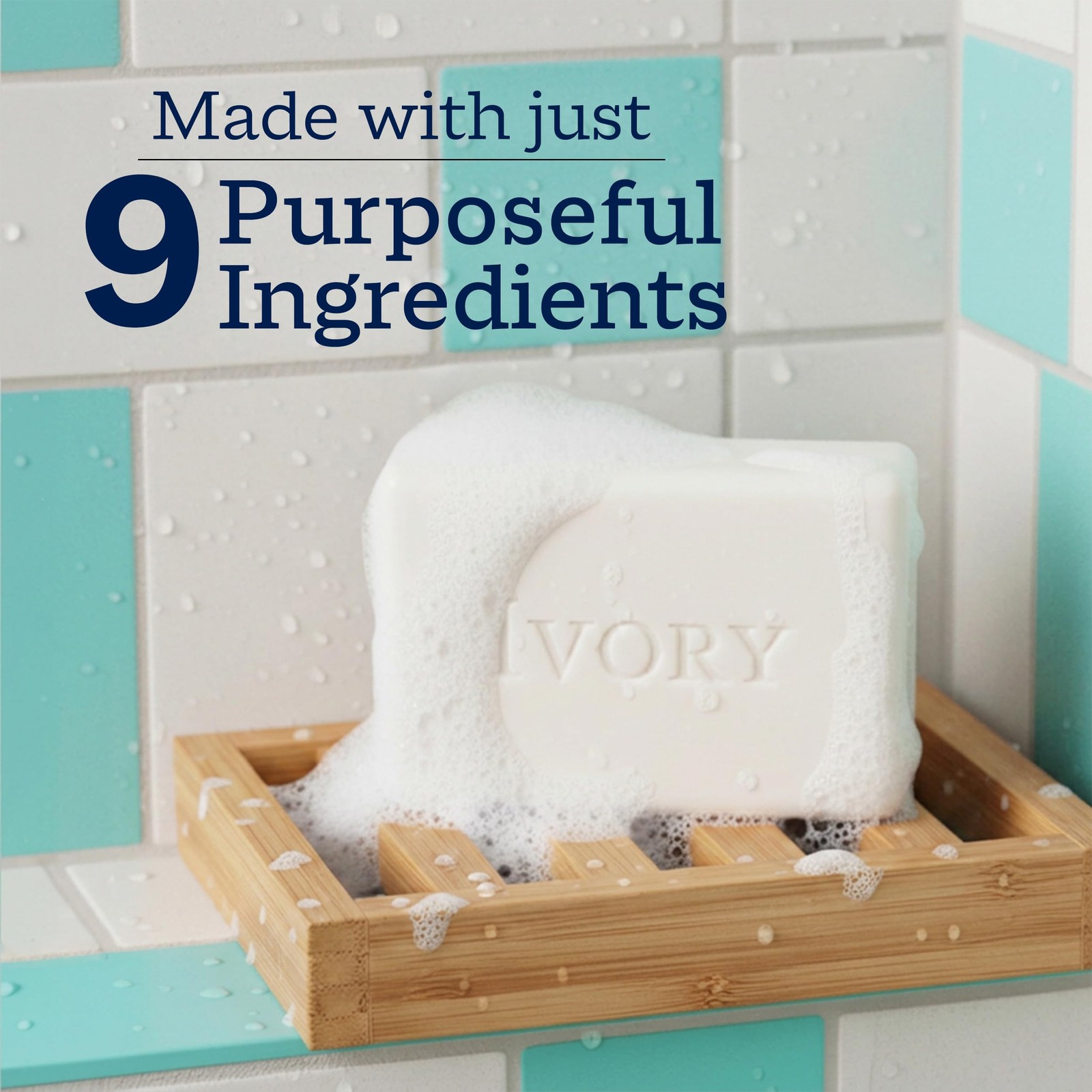 Ivory Sensitive Bar Soap 10 Count Fragrance Free Plant-Based Cleanser