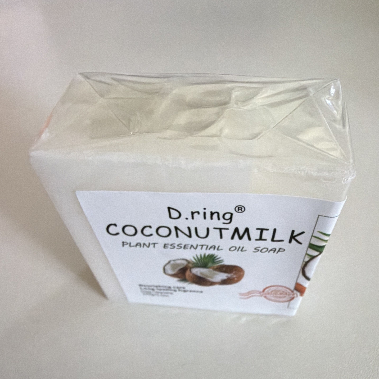 D.ring Coconut Milk Plant Essential Oil Bar Soap for Body & Hands 3.5 oz