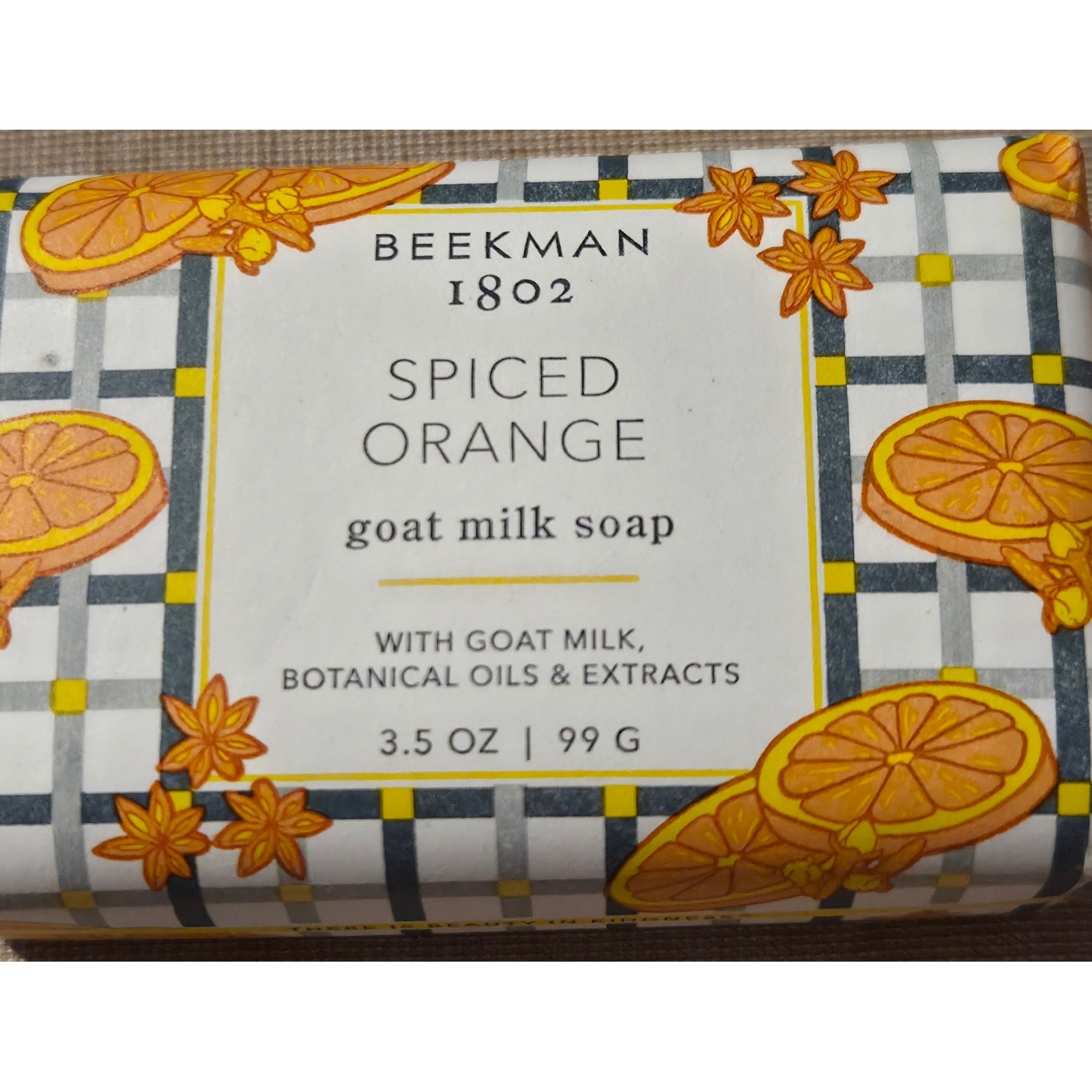 Beekman 1802 Goat Milk Soap Set/3 Spiced Orange, Honey Grapefruit, Honey/Orange
