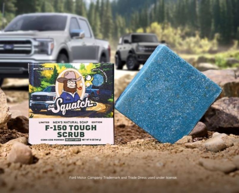 NEW SCENT!! 2 PACK Dr Squatch F-150 TOUGH SCRUB FORD Limited Edition Bar!