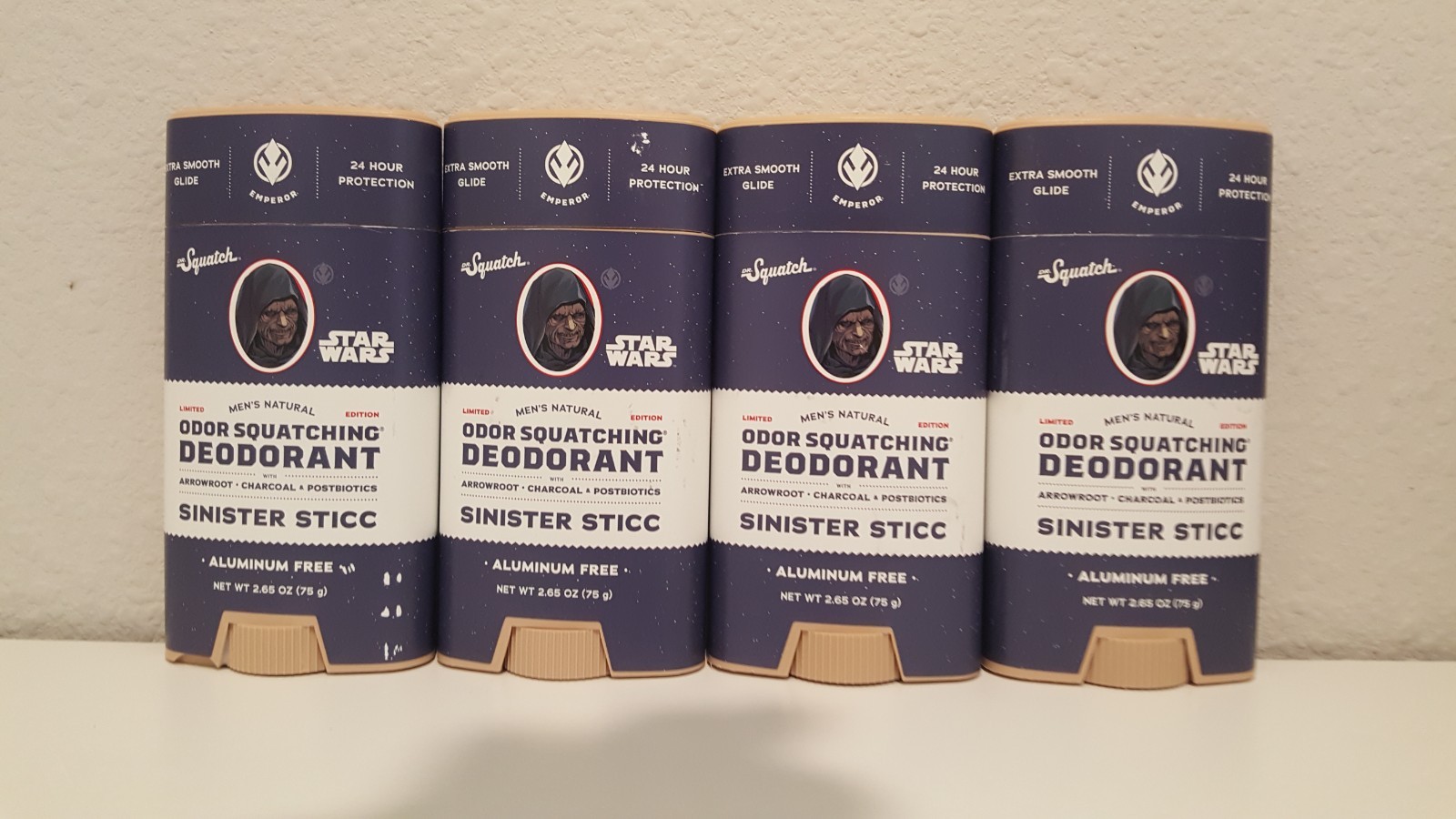 4 Pack – DR. Squatch Men’s Start Wars Edition Deodorant 2.65 fl oz – Soap 5oz