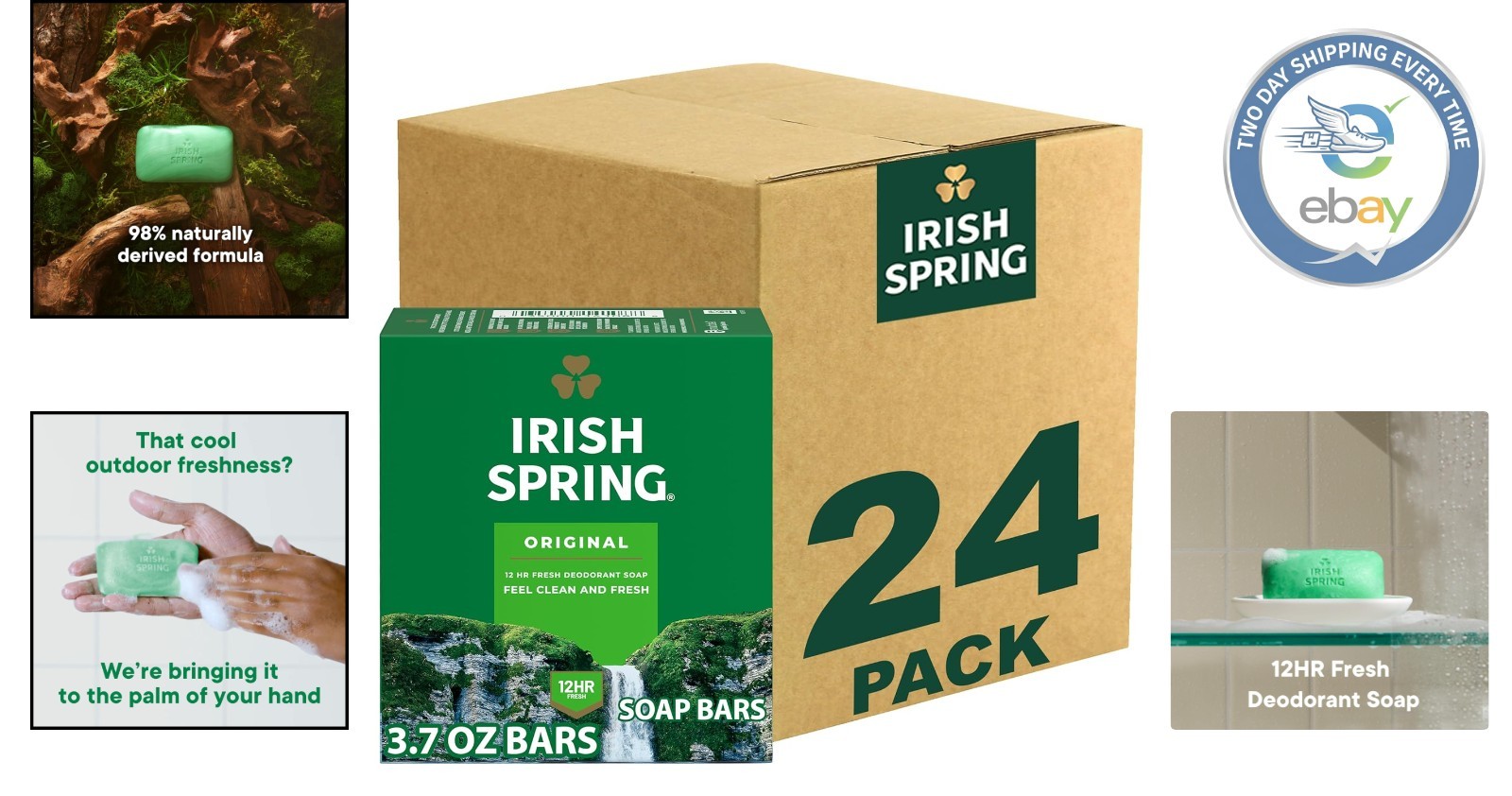 Irish Spring Original Soap Bars – 3.7 Ounce, 12-Hour Clean, Eco-Friendly Pack