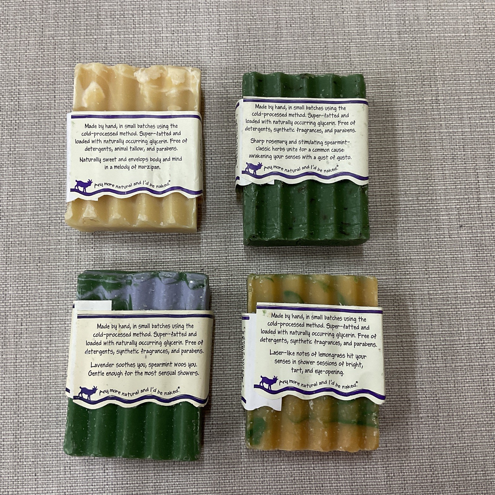 Zum Bar Soap Assorted 4 Pack 3 oz Goat’s Milk Natural Moisturizing Cleanser