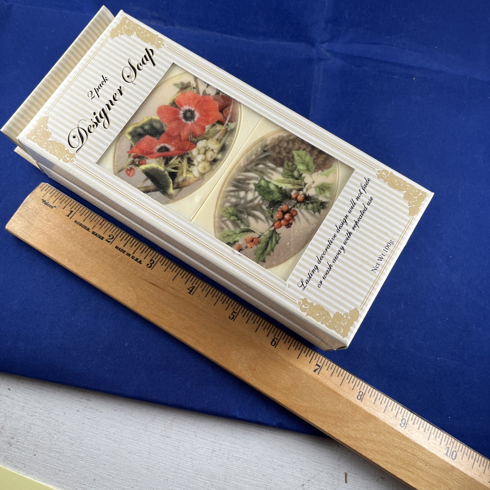 Poppy Berries Designer 2 Soap Bars Greenbrier International Floral Design x2pkg