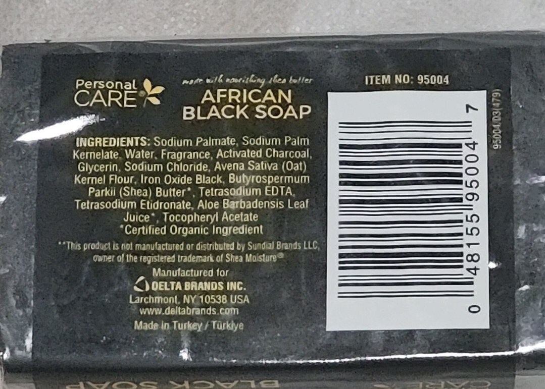 SET OF 2 Personal Care African Black Soap Shea Butter 4 oz Moisturizes Skin ~NEW