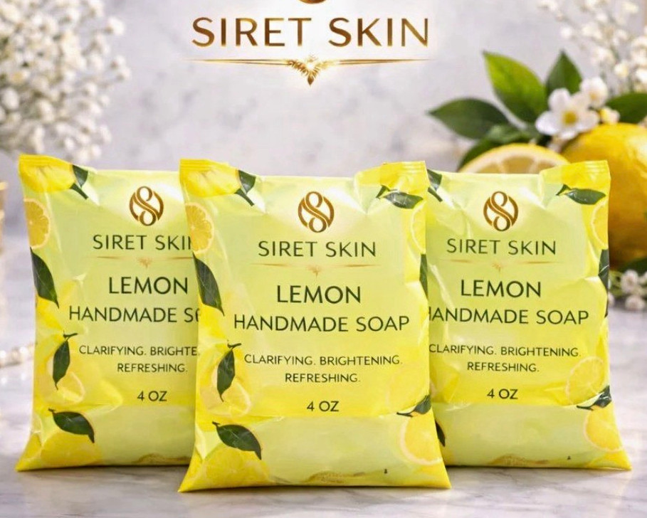 Siret Skin Lemon Handmade Soap: Clarifying, Brightening, Refreshing, 4oz