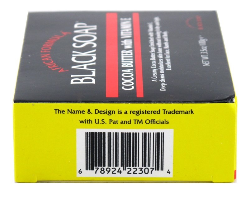 (2 PACK) African Formula Black Soap 3.5 Ounce Cocoa Butter & Vitamin-E