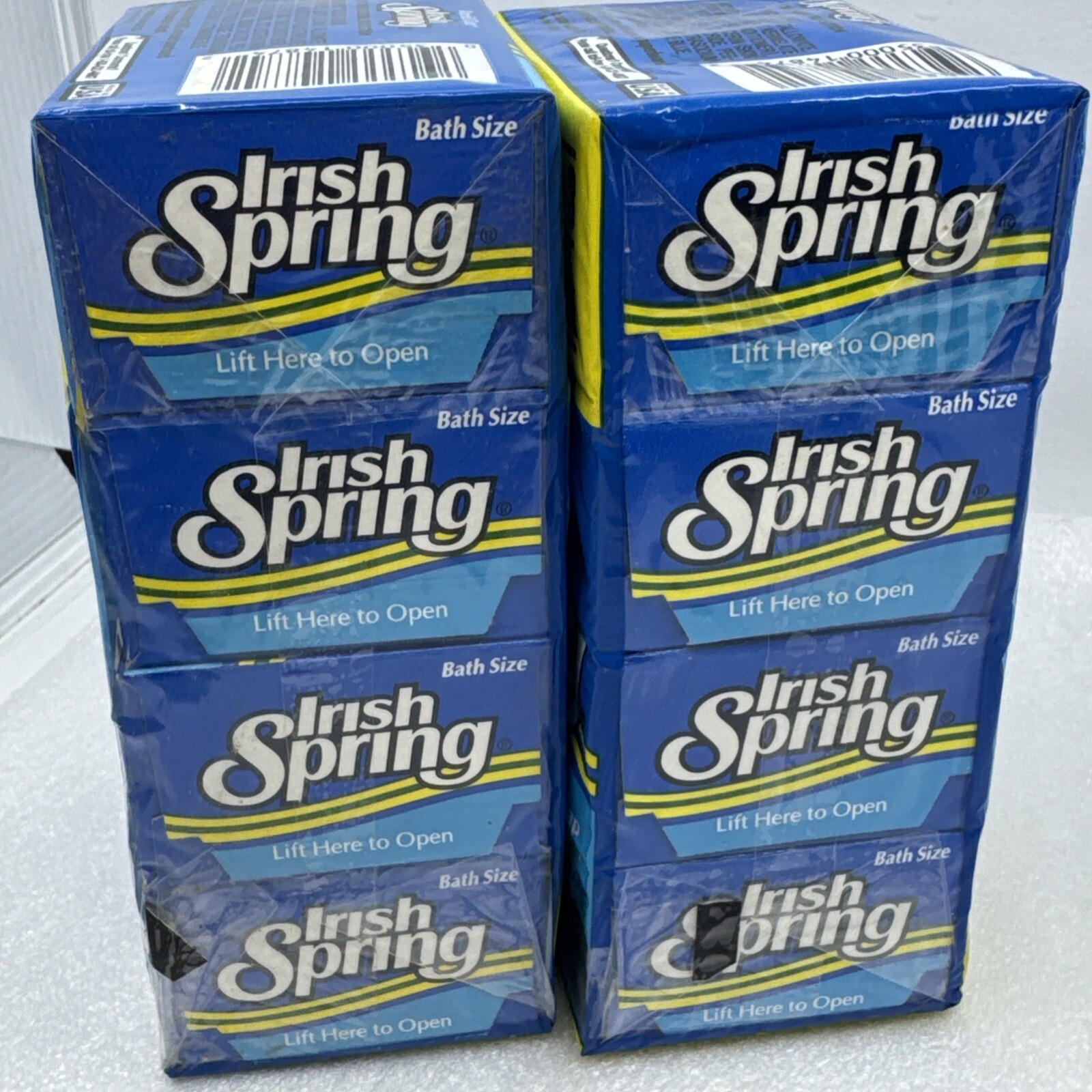 Lot Of 2 – 4 Packs Vintage Irish Spring WATERFALL CLEAN Soap 8 Bars Total 5oz