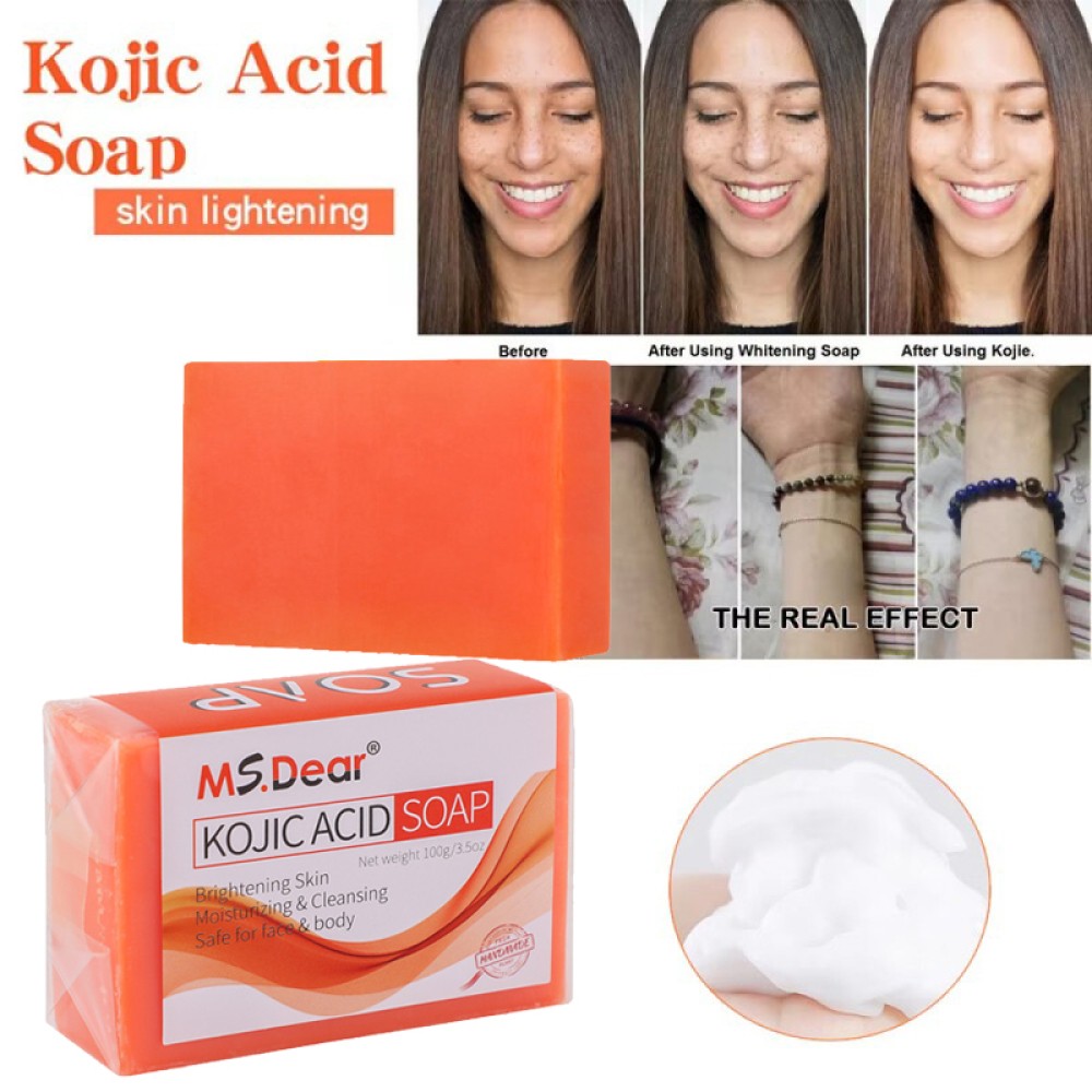 Kojic Acid Dark Spot Remover Soap Bars with Vitamin C Retinol, Collagen Turmeric