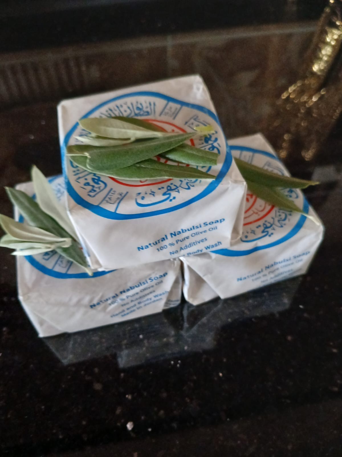 3 Pack Authentic Nabulsi Olive Oil Soap Handmade Natural Soap Bars Premium Quali