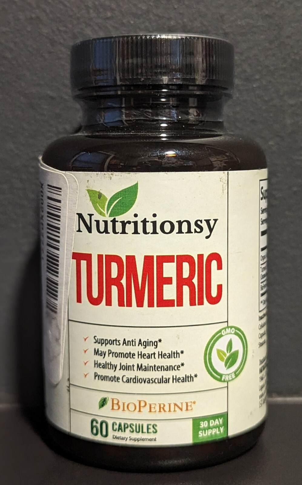 Nutritionsy Turmeric – 600mg – 60 capsules – Anti-Aging – Heart and Joint Health