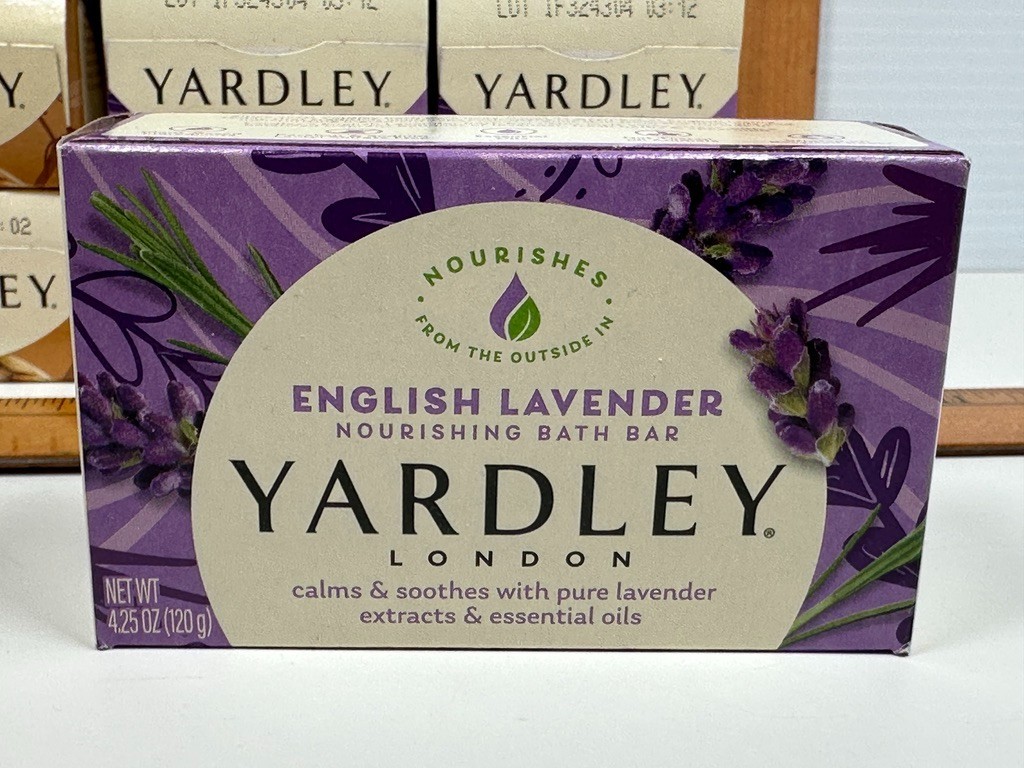 LOT (12) YARDLEY LONDON 6 OATMEAL & ALMOND 6 ENGLISH LAVENDER BATH BAR SOAP 4 OZ