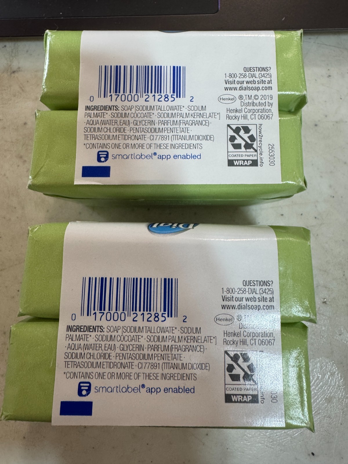 4 BARS Of Dial Basics Hypoallergenic Bar Soap 3.2 Oz EACH NEW SEALED